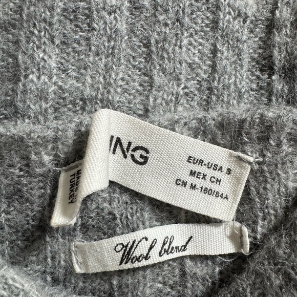 Mango Gray Ribbed Cardigan Sweater - Picture 2 of 4